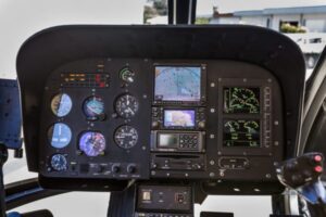 Close-up of EC130 Avionics panel