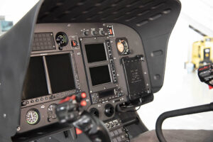 Close-up of Airbus H130 Avionics with Garmin Avionics