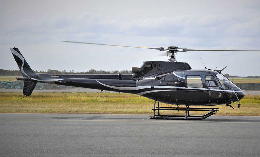 Airbus AS350 at sunshine coast airport