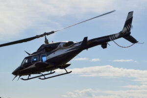 Bell Helicopter in the sky